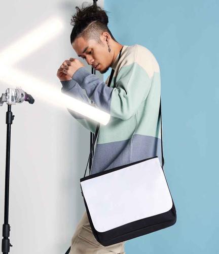 BagBase Sublimation Messenger Bag - BLK - ONE